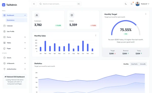 TailAdmin – Free Tailwind CSS Admin Dashboard Template