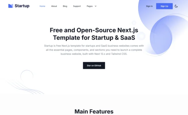 Startup – Tailwind CSS Business & Corporate Template